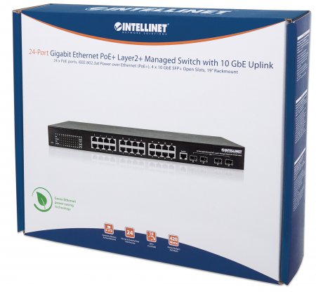 Intellinet 561105 network switch Managed L2+ Gigabit Ethernet (10/100/1000) Power over Ethernet (PoE) 1U Black – image 6