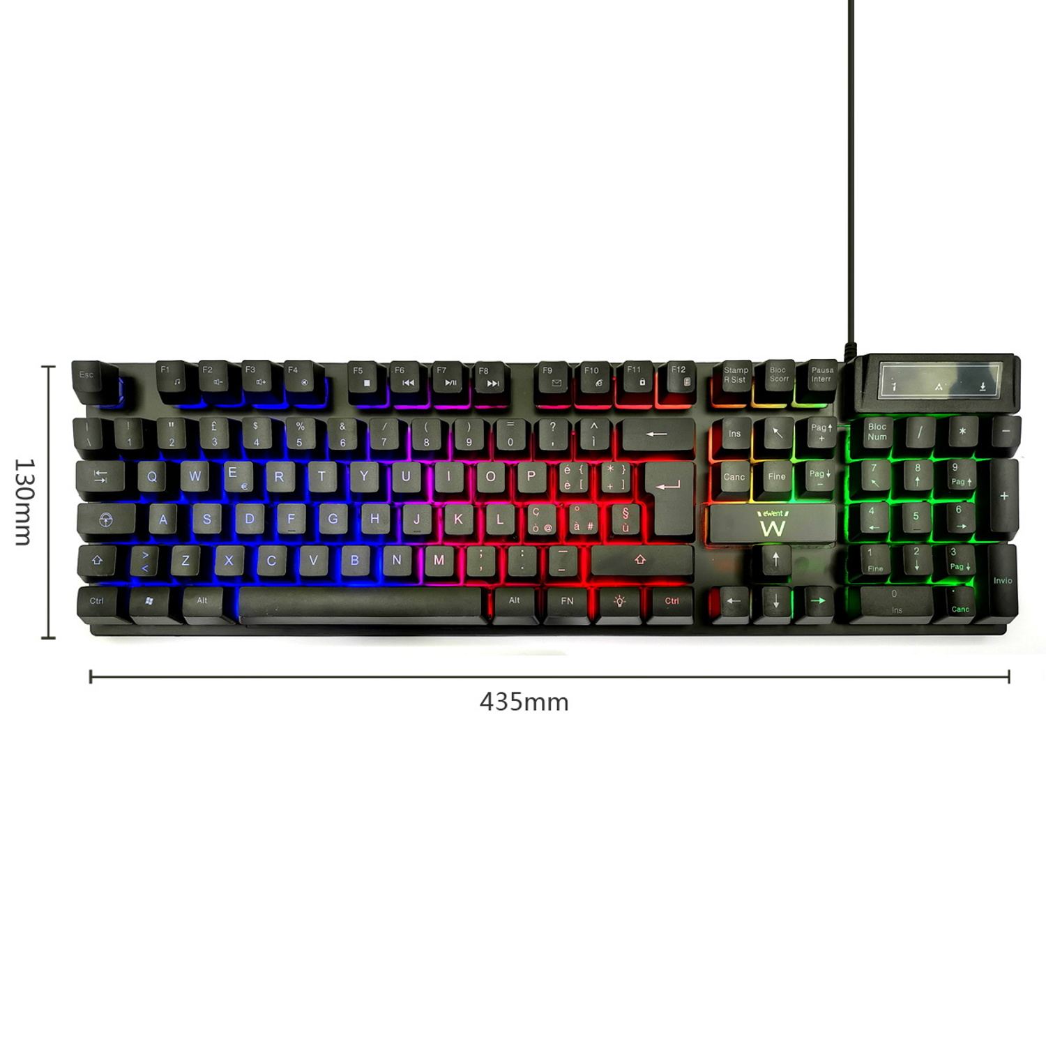 Ewent PL3317 keyboard Gaming USB QWERTY Italian Black – image 8