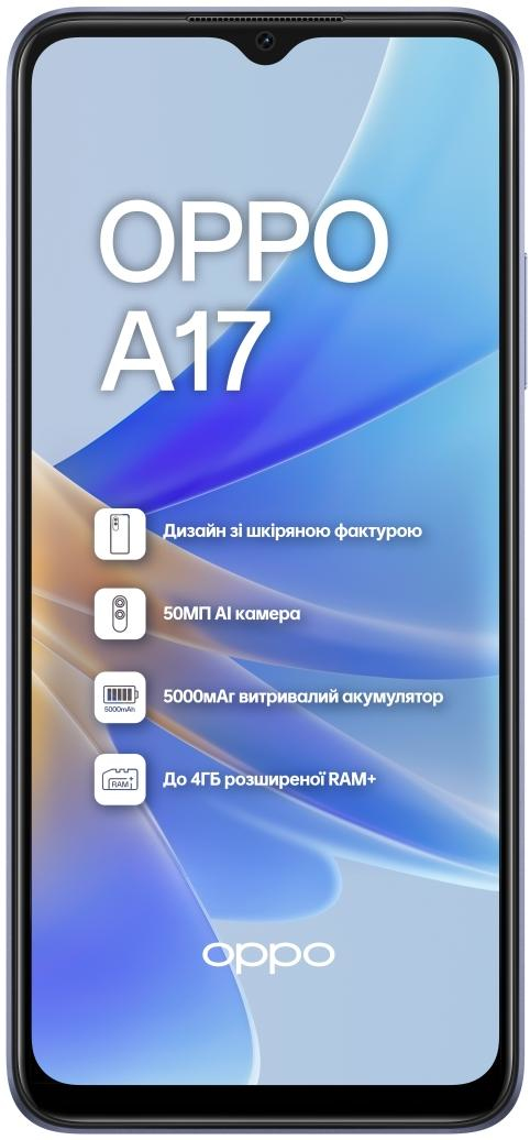 Oppo A17 CPH2477 16.7 cm (6.56") Dual SIM Android 12 4G Micro-USB 4 GB 64 GB 5000 mAh Black – image 2