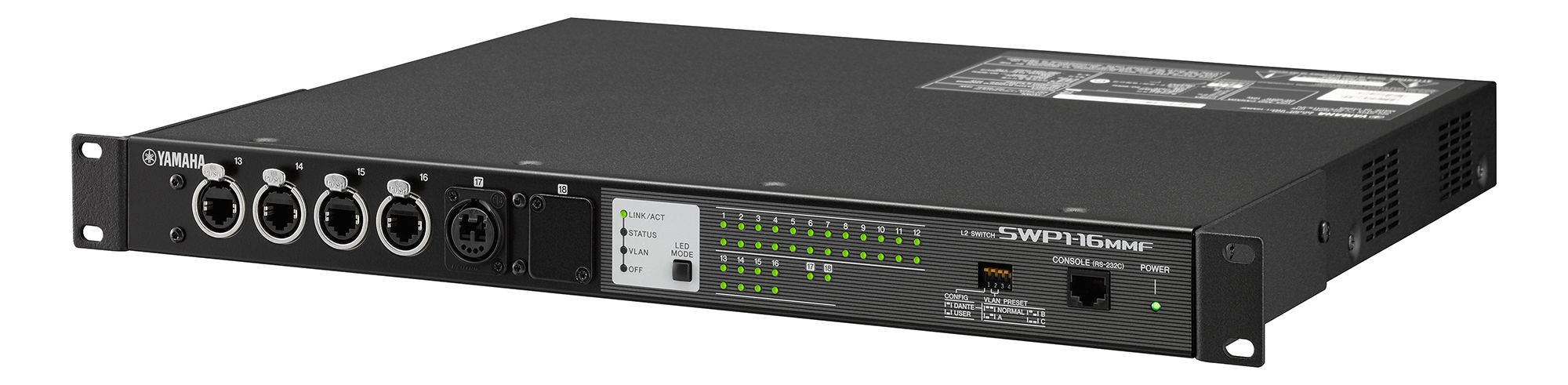 Yamaha SWP1-16MMF network switch Gigabit Ethernet (10/100/1000) Black – image 4