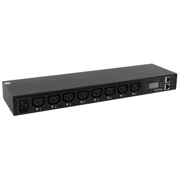CyberPower PDU20SWHVIEC8FNET power distribution unit (PDU) 8 AC outlet(s) 1U Black – image 2