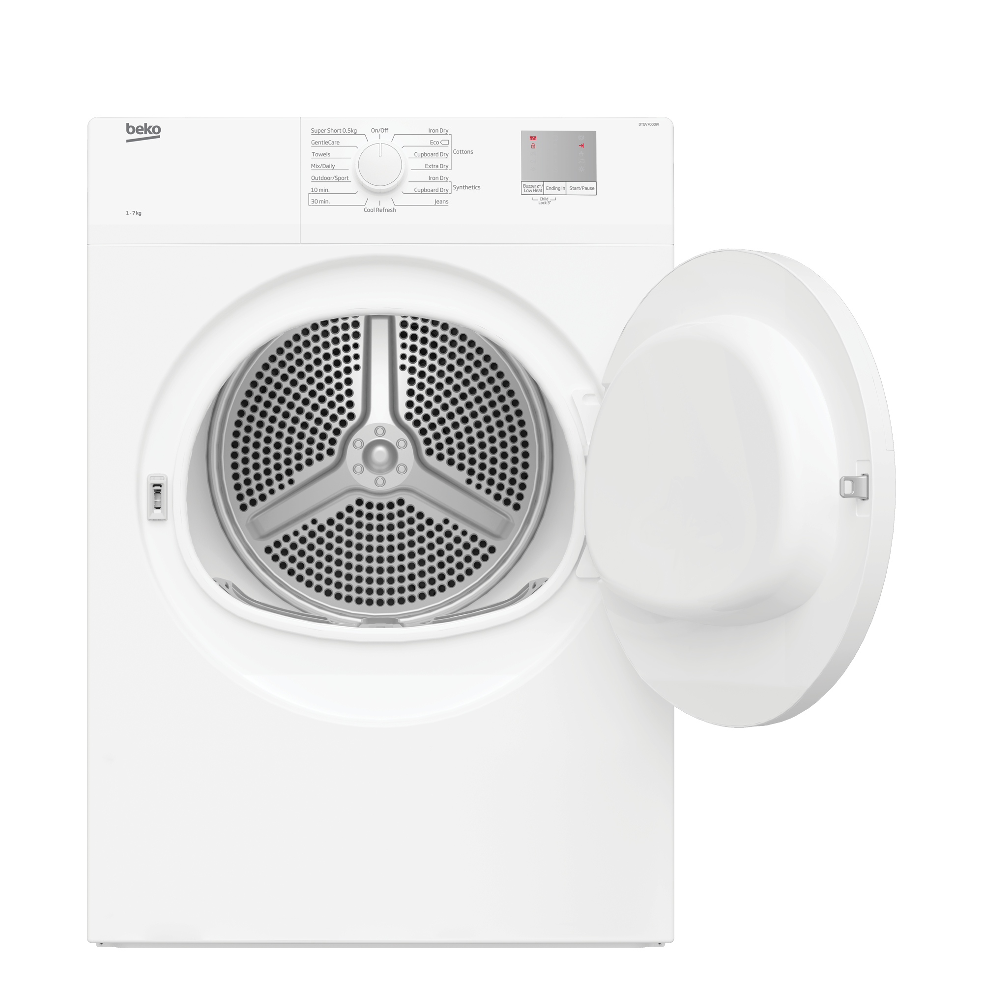 Beko DTGV7000W tumble dryer Freestanding Front-load – image 9
