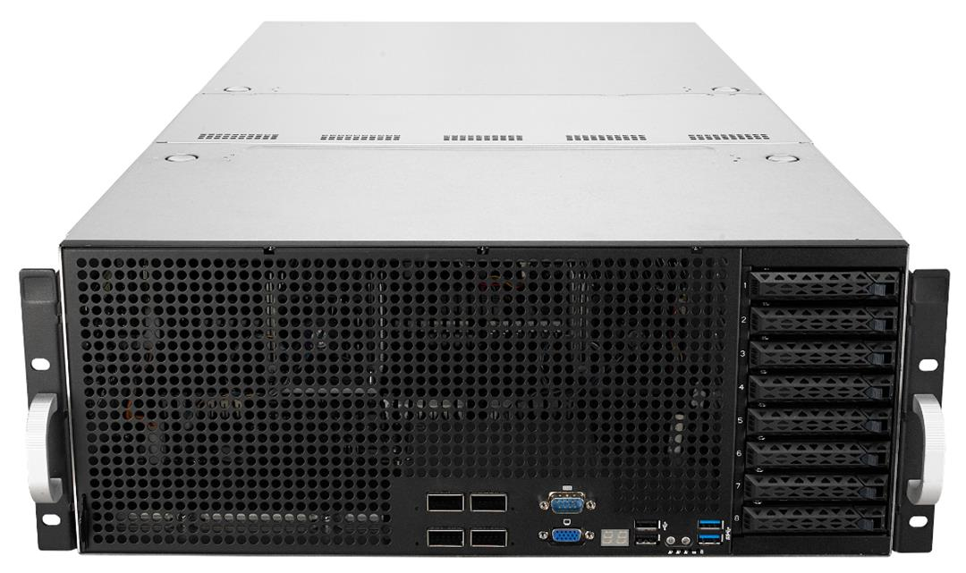 ASUS ESC8000 G4 LGA 3647 (Socket P) Rack (4U) Svart, Rostfritt stål