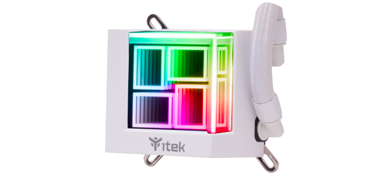 itek HYDRO CUBE 240W Processor Liquid cooling kit 12 cm White image 3