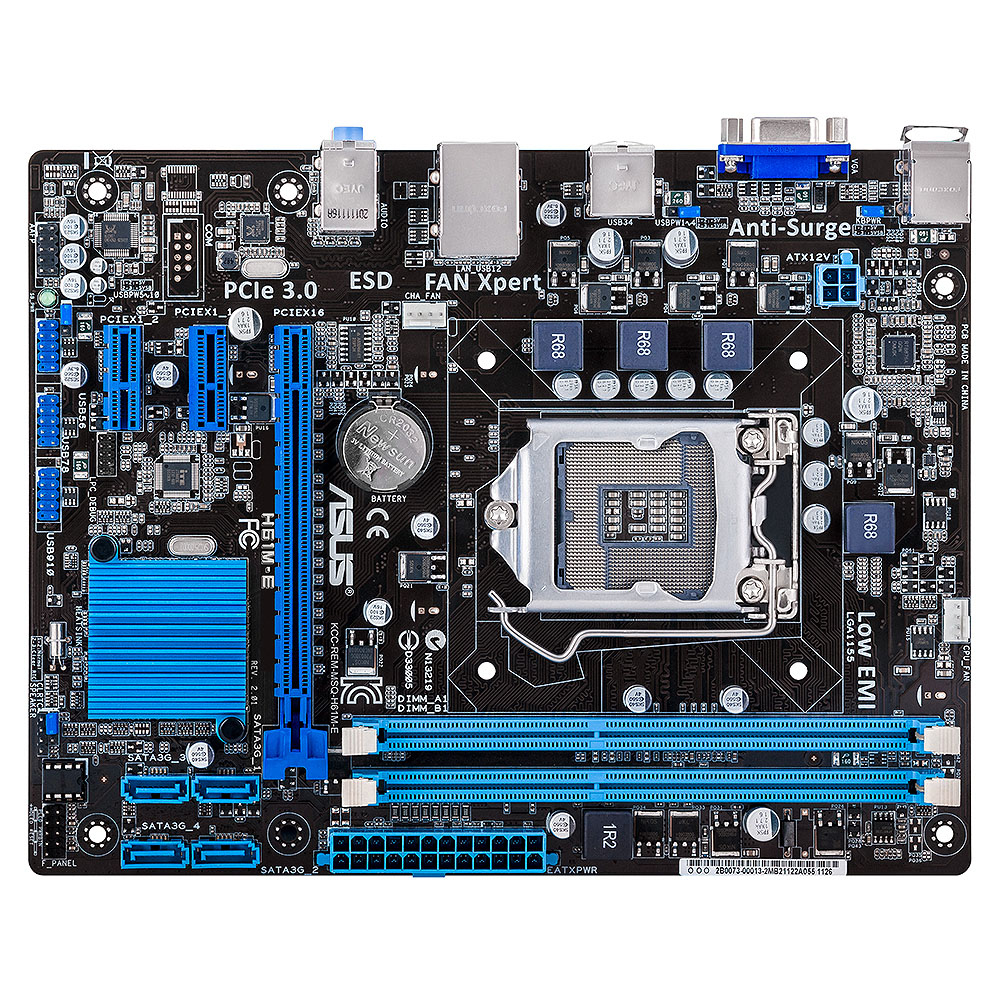 ASUS H61M-E Intel® H61 LGA 1155 (Socket H2) micro ATX – image 2