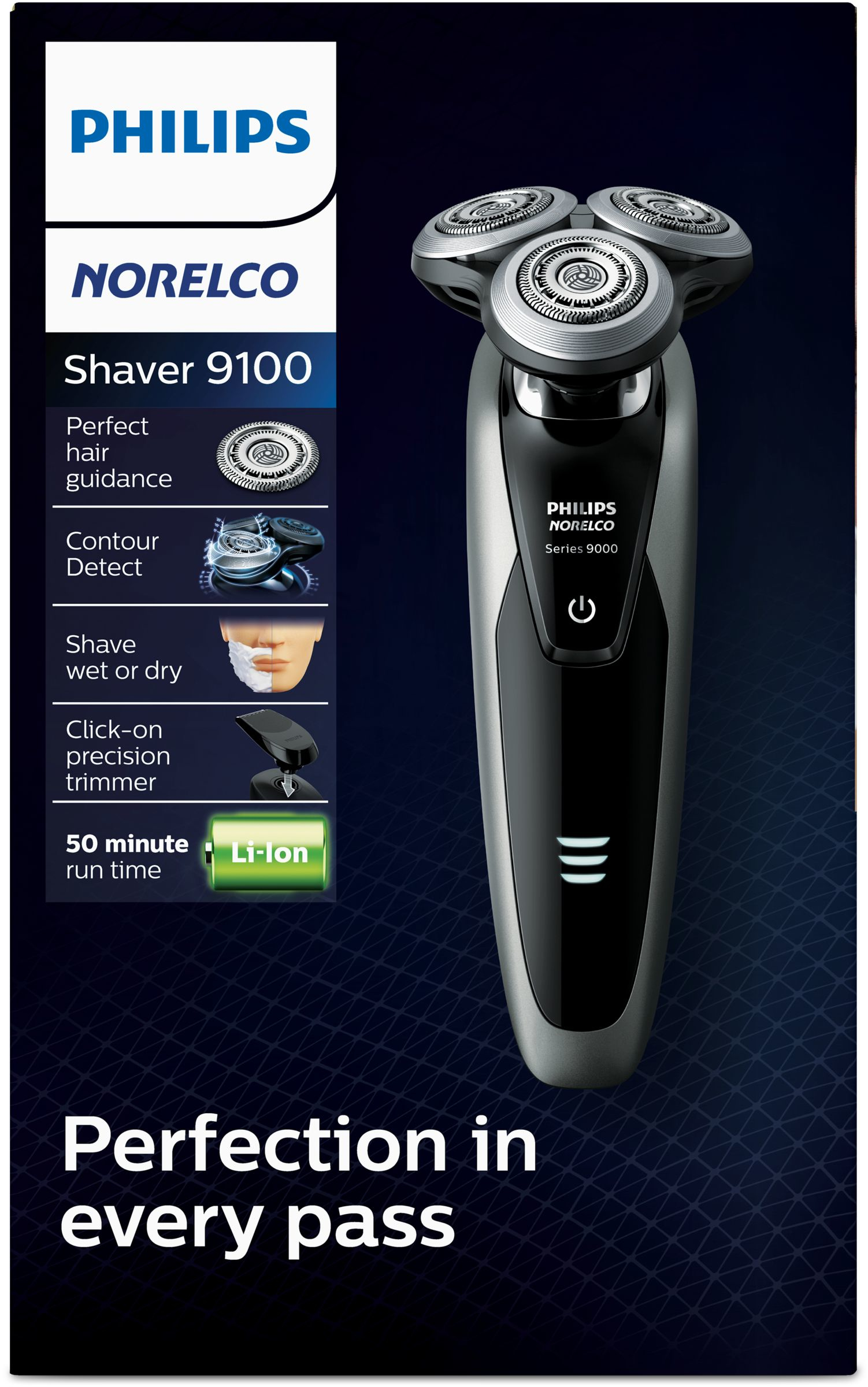 Philips SHAVER Series 9000 S9161/83 men's shaver Rotation shaver Trimmer Black, Grey – image 4