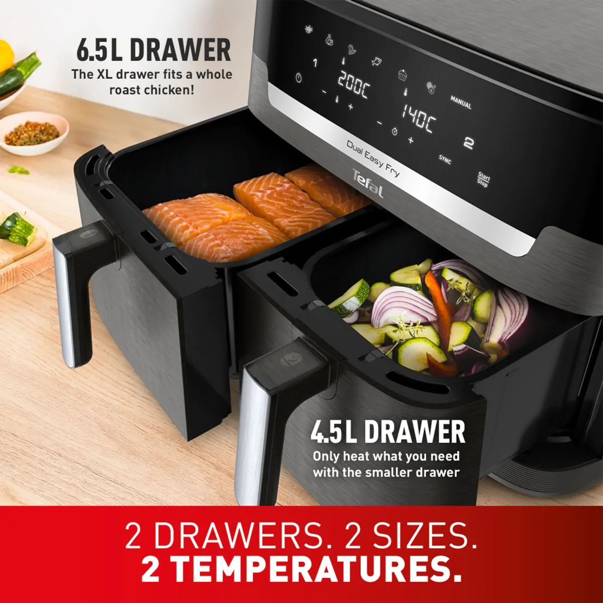 Tefal Easy Fry Dual XXL EY942HG0 Double – image 3