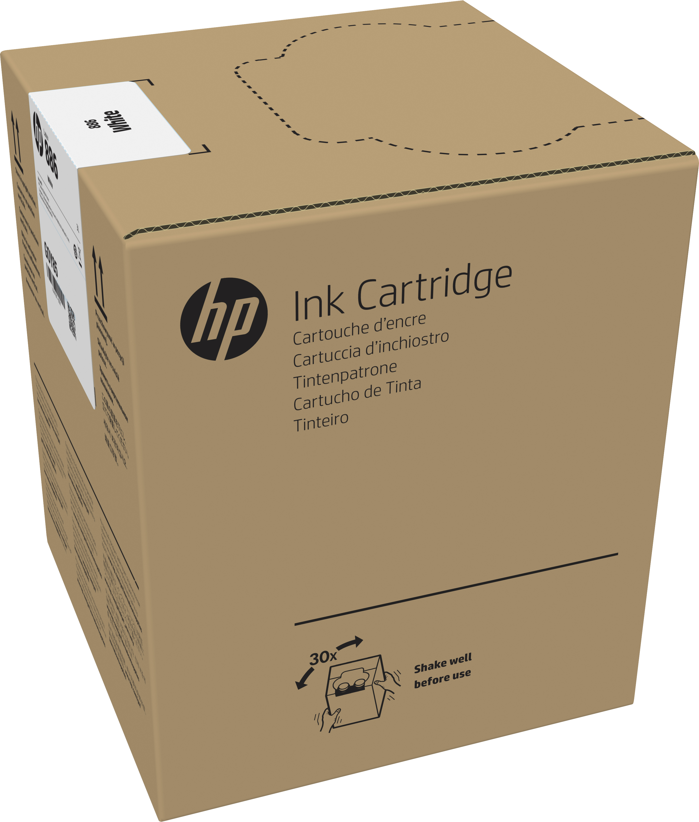 Tinta hp latex 886 3 litros color blanco
