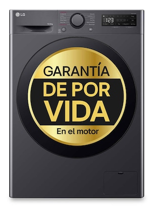 LG - Lavadora secadora LG 10 kg lavado, 6 kg secado, 1.400 rpm, inteligencia artificial - F4DR6010AGM.