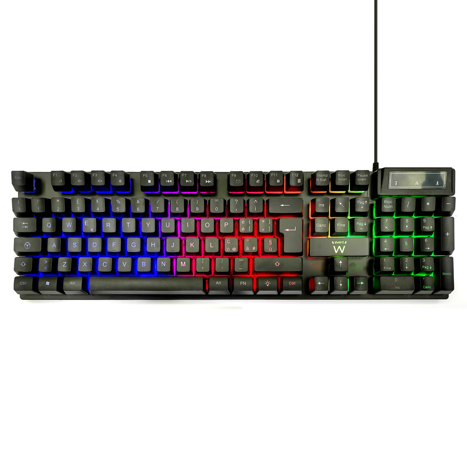 Ewent PL3317 keyboard Gaming USB QWERTY Italian Black