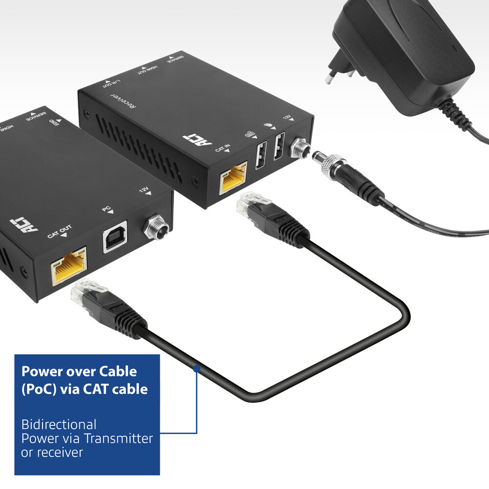 ACT 4K HDMI 2.0 KVM extender set over CAT6A up to 70 meters – image 4