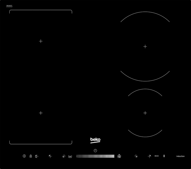 Beko HII64500FHT hob Black Built-in