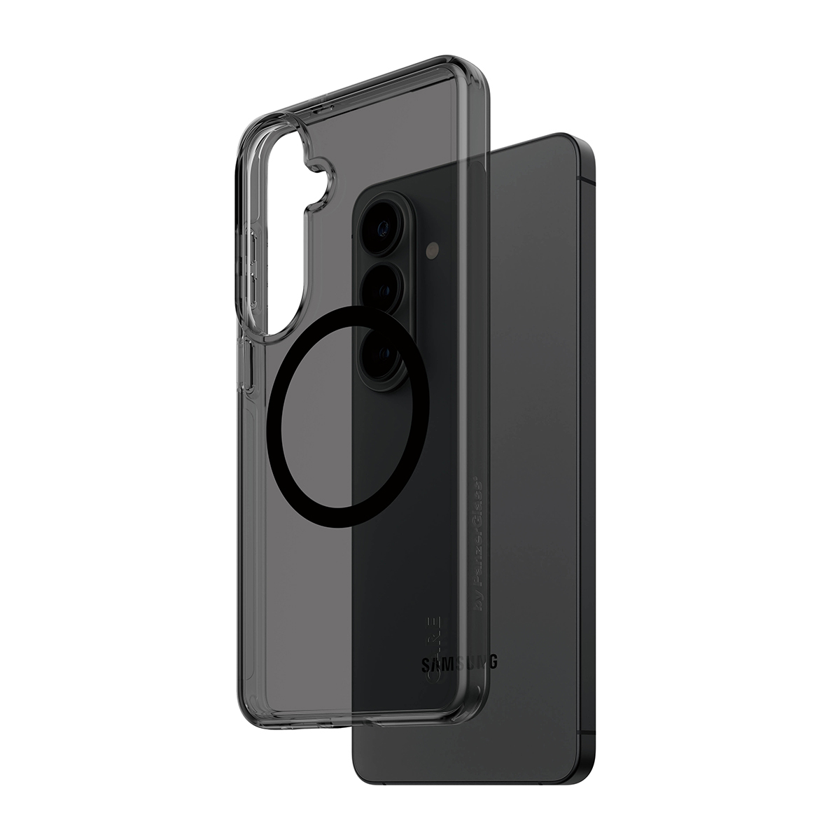 PanzerGlass CARE™ by ® Smokey Case w. Black Qi Samsung Galaxy S26+