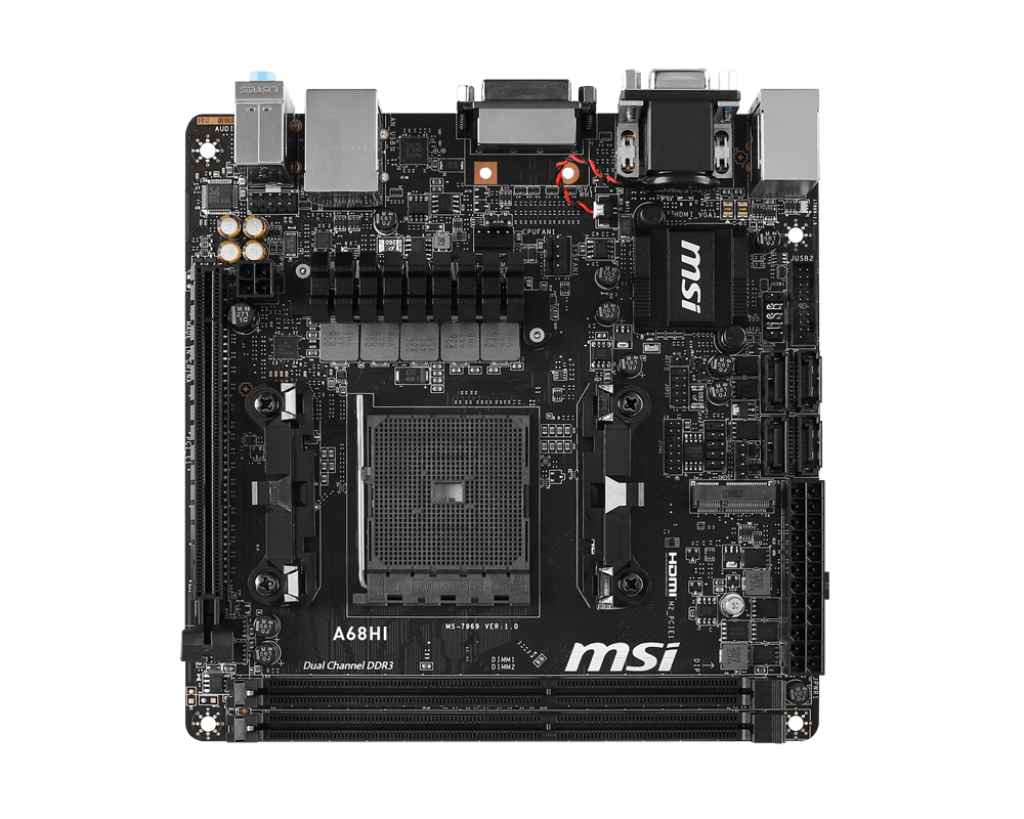 MSI A68HI motherboard AMD A68H Socket FM2+ mini ITX – image 1