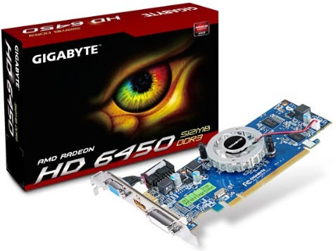 GIGABYTE GV-R645D3-512I graphics card AMD Radeon HD6450
