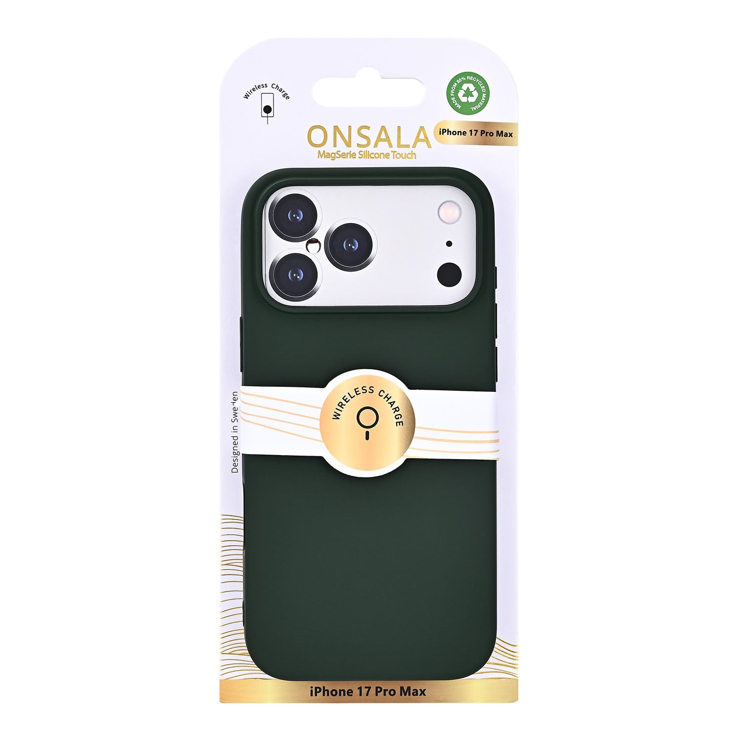 Onsala Phone Case with Silicone Feel Olive Green - iPhone 17 Pro Max/18 Pro Max – image 2