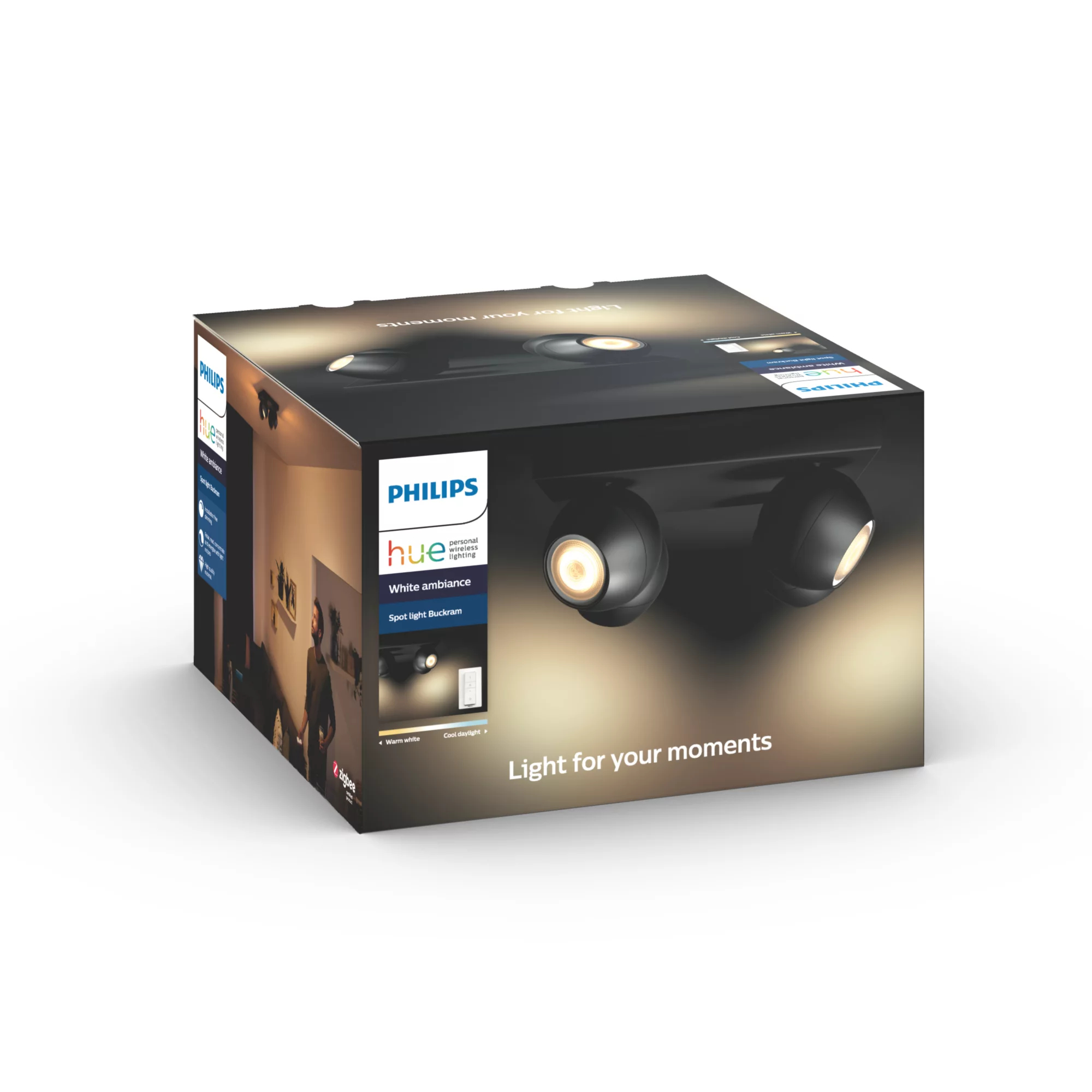 Philips by Signify Philips Hue White ambience Buckram quadruple spotlight – image 9