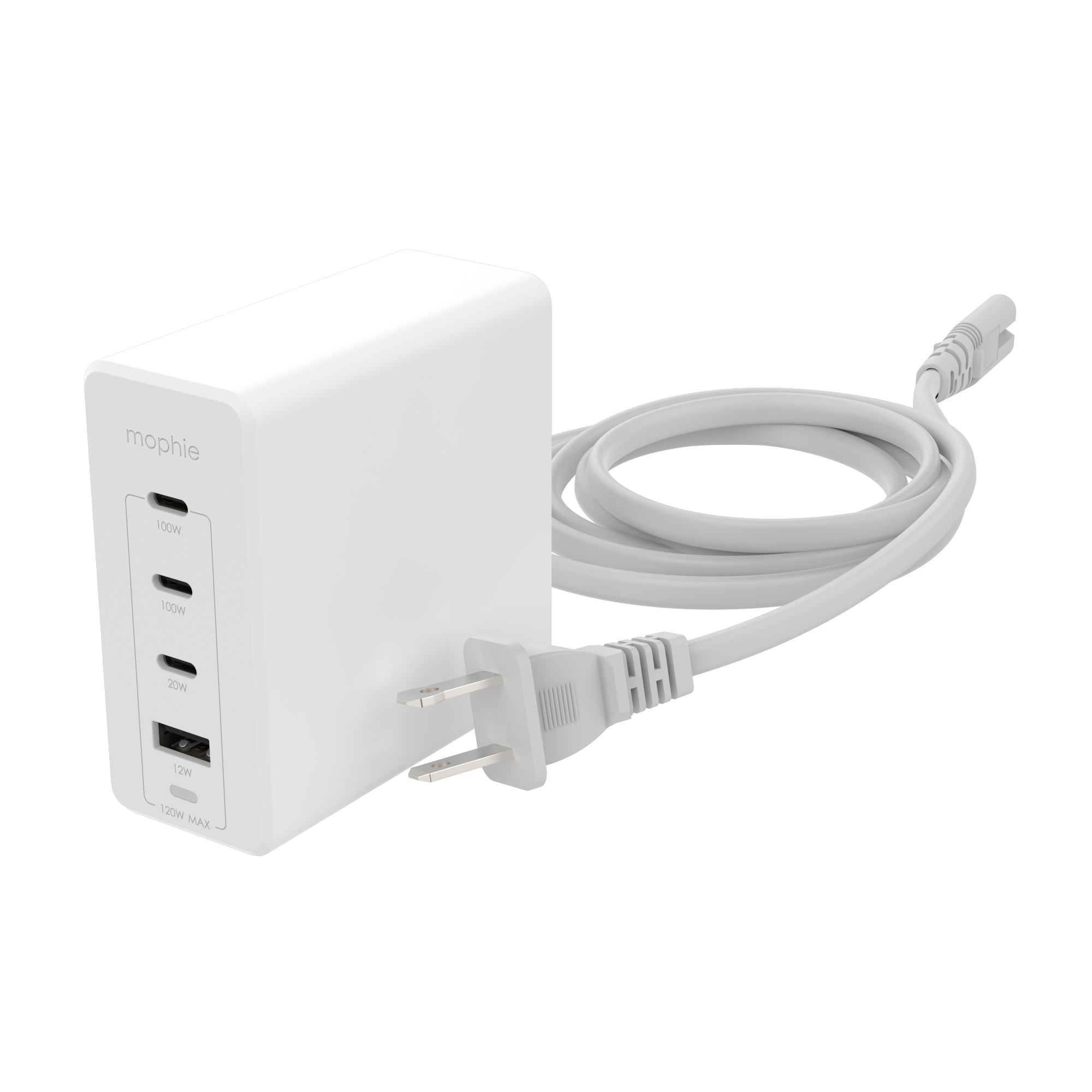 mophie Accessories-Wall Adapter-USB-C-PD-HUB-120W-GAN-White-NA(3xUSBC + 1xUSBA) – image 2