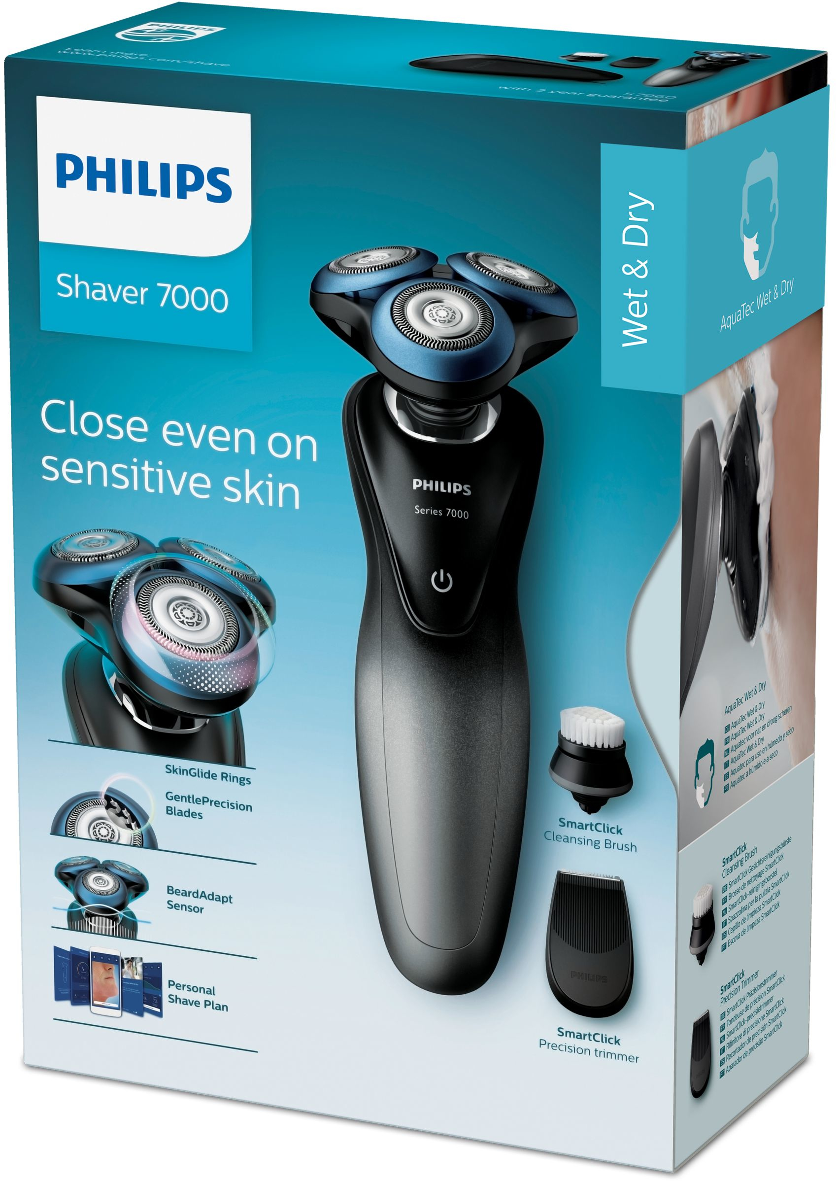 Philips SHAVER Series 7000 S7960/18 men's shaver Rotation shaver Trimmer Black – image 2