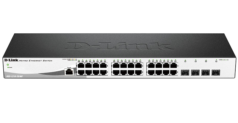 D-Link DGS-1210-28/ME/A1A network switch Managed L2 Gigabit Ethernet (10/100/1000) 1U Black