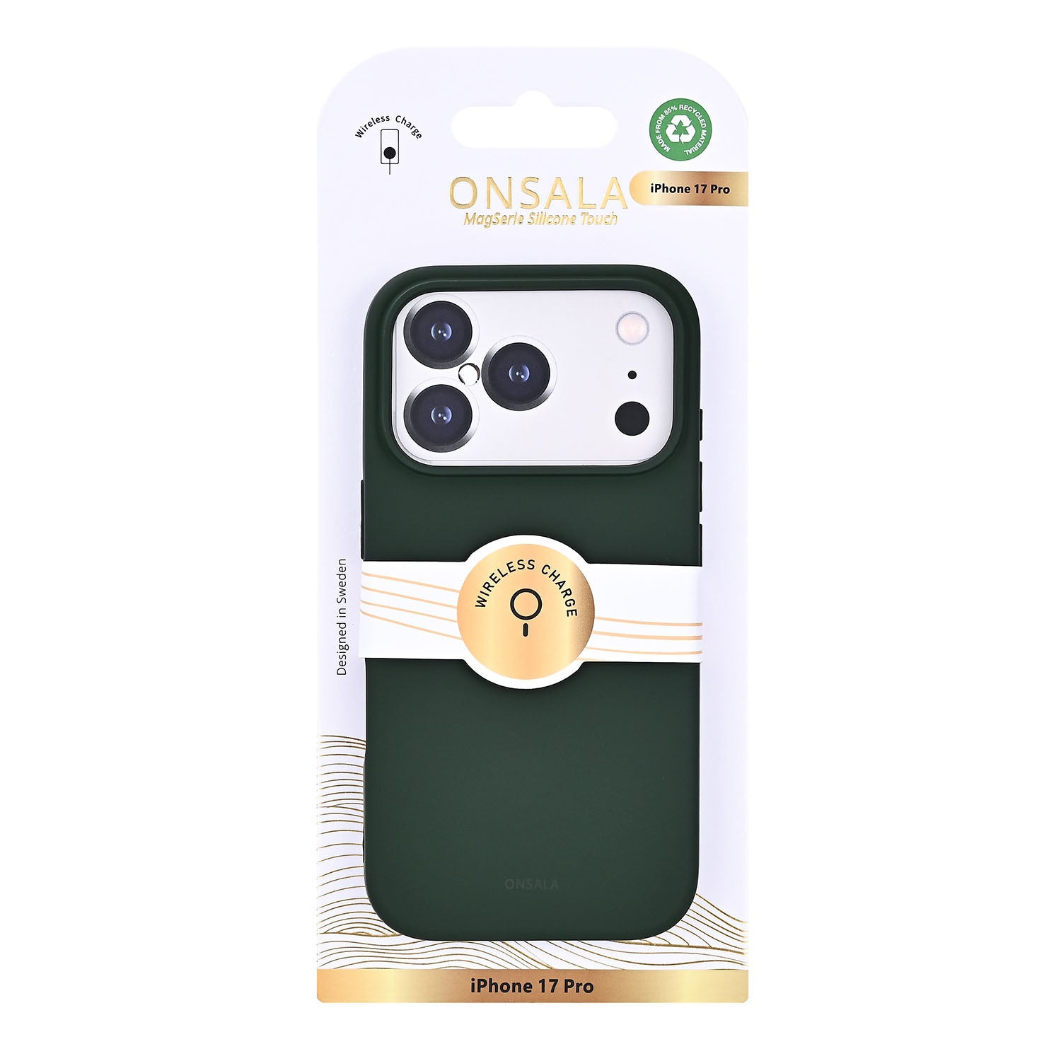 Onsala Phone Case with Silicone Feel Olive Green - iPhone 17 Pro/18 Pro – image 2