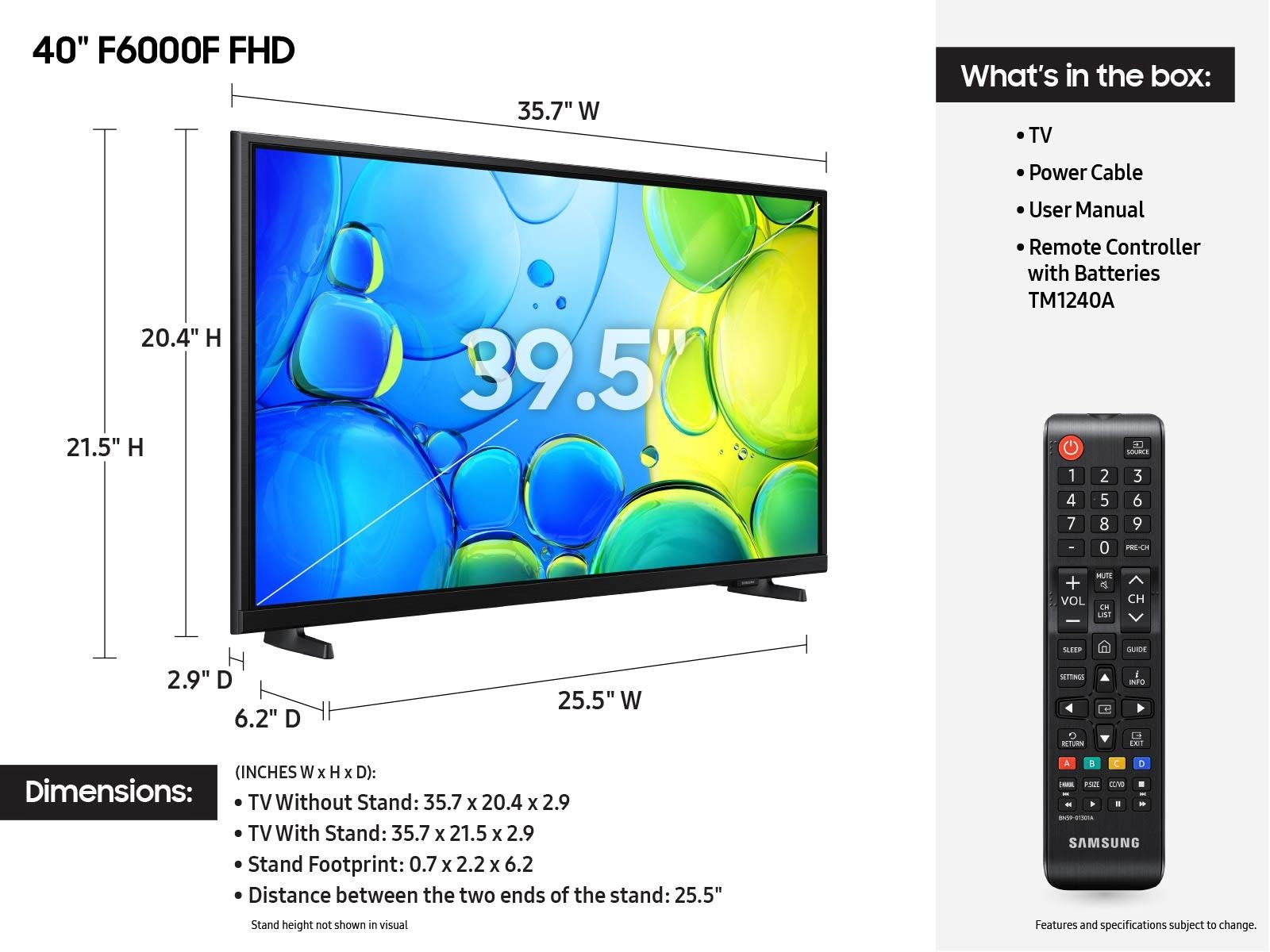 Samsung UN40F6000FFXZA TV – image 5
