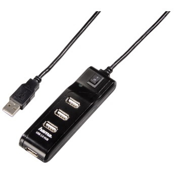 Hama 00054590 interface hub USB 2.0 480 Mbit/s Black – image 1