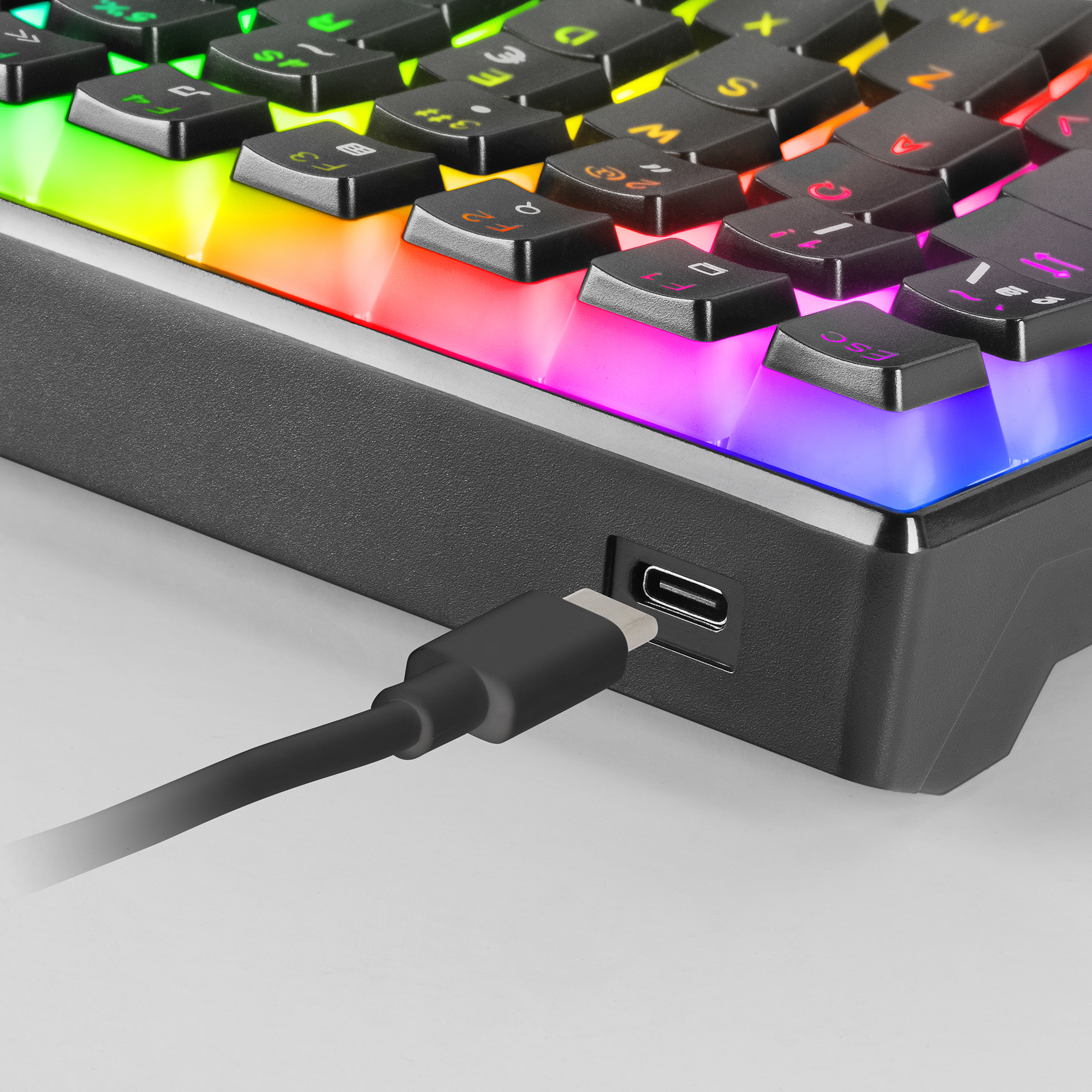 Mars Gaming MKULTRA Mechanical Keyboard Black RGB Compact 96% Switch Outemu SQ Blue Spanish – image 4