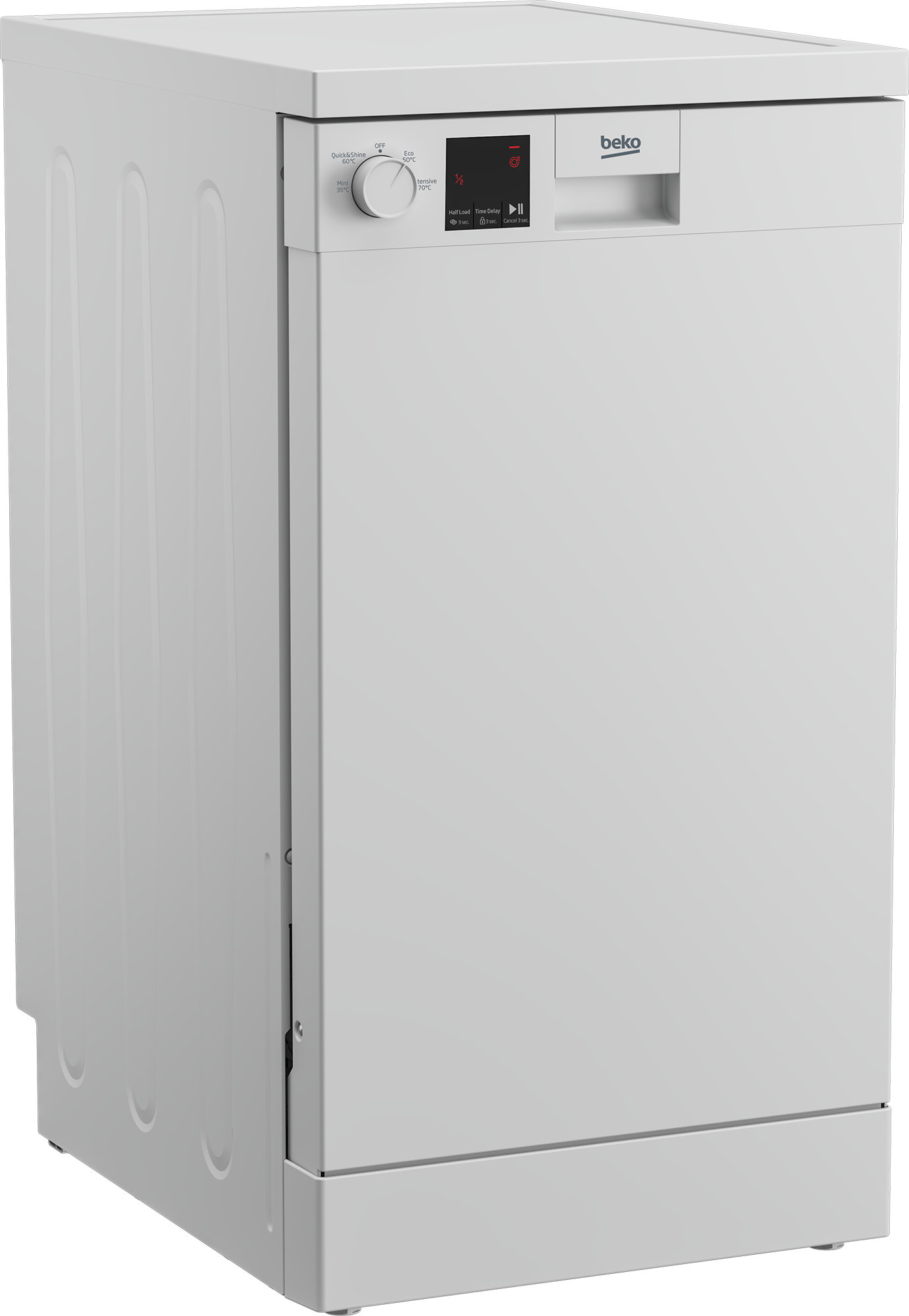 Beko DVS04020W Freestanding Slimline Dishwasher with Quick Programmes – image 2