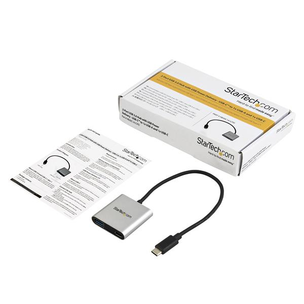 StarTech.com USB to USB-C Adapter with Power Delivery - USB-C to USB-A and USB-C - USB 3.0 – image 4