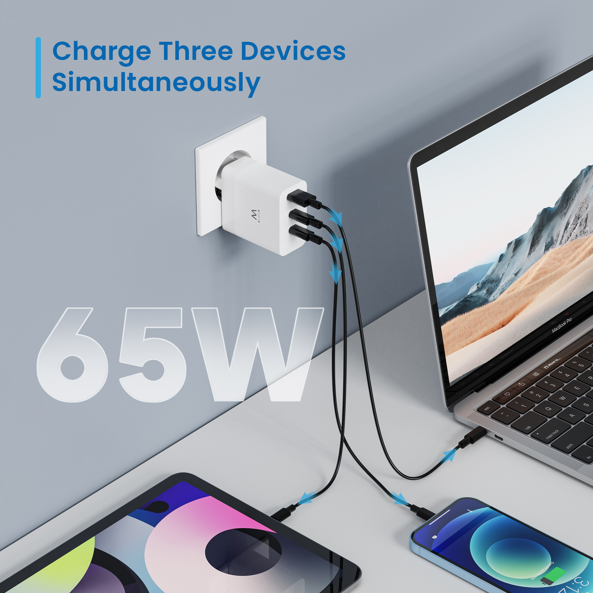 Ewent EW1323 mobile device charger Universal White AC Fast charging Indoor – image 6