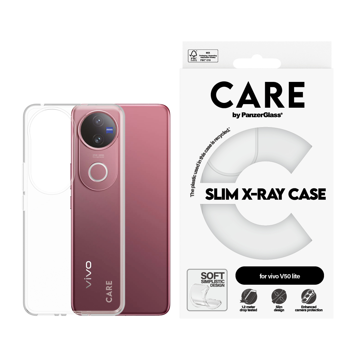 PanzerGlass CARE by PanzerGlass® Fashionable Case Transparent X-Ray Soft Basic vivo V50 lite – image 2