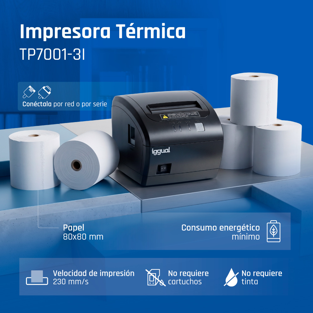 iggual TP7001-3I 203 x 203 DPI Wired Thermal transfer POS printer – image 5
