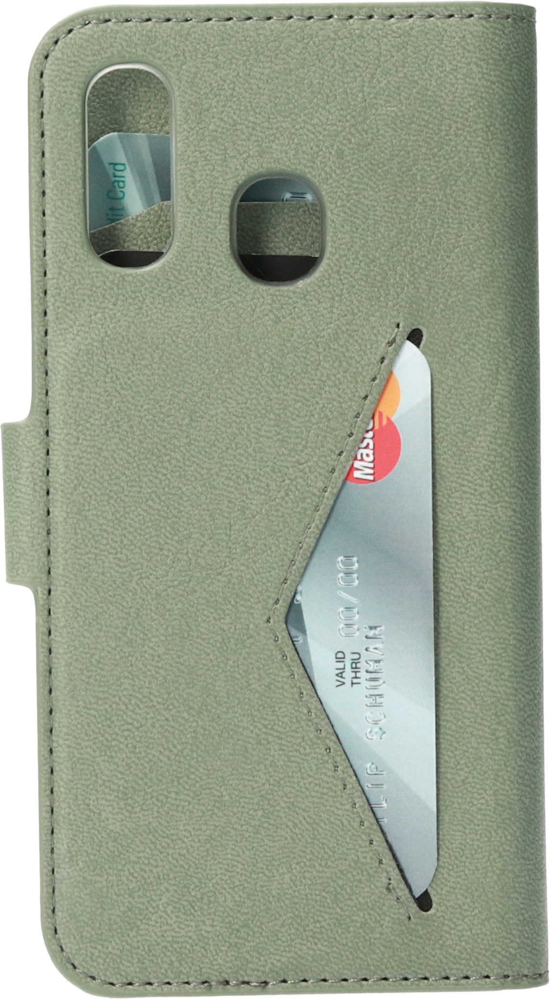 Mobiparts Classic Wallet Case Galaxy A40 Stone Green – image 3