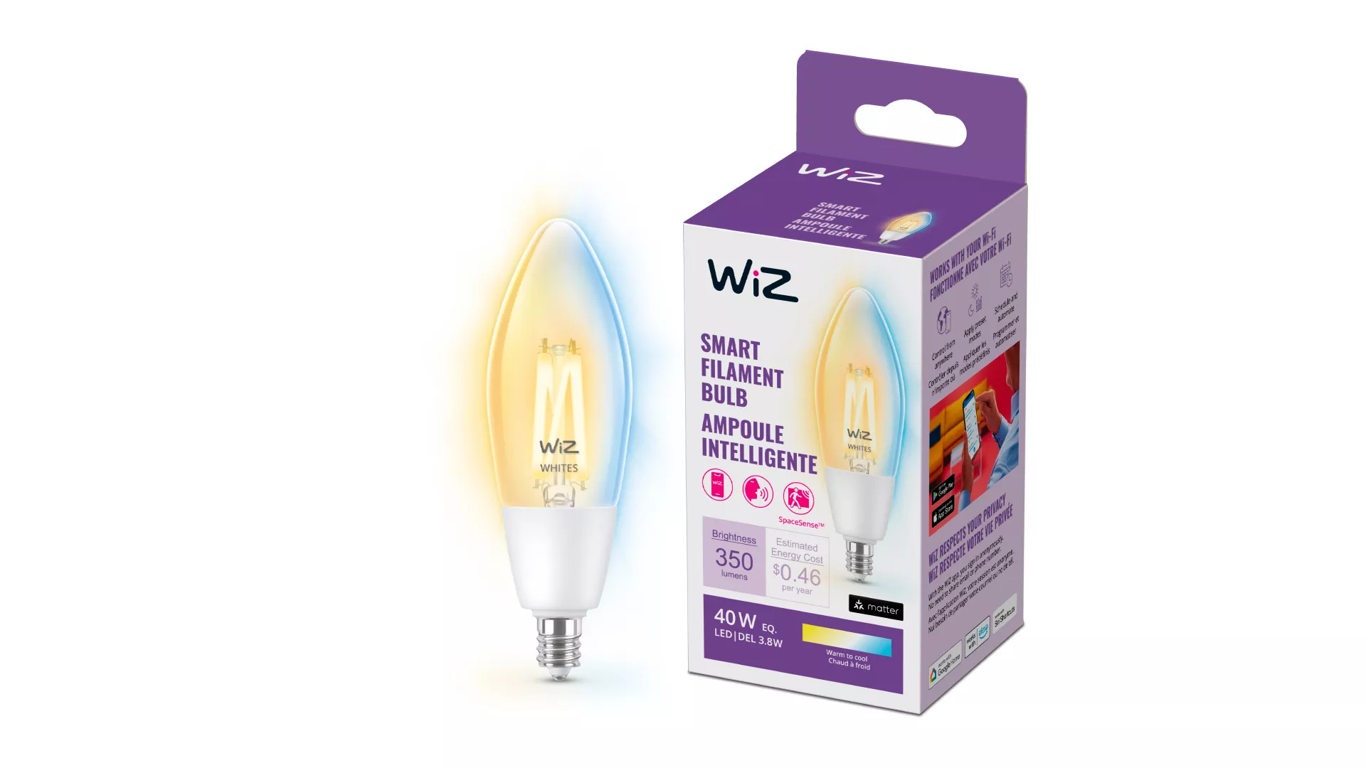 WiZ 046677604035 smart lighting Smart bulb Wi-Fi/Bluetooth – image 2