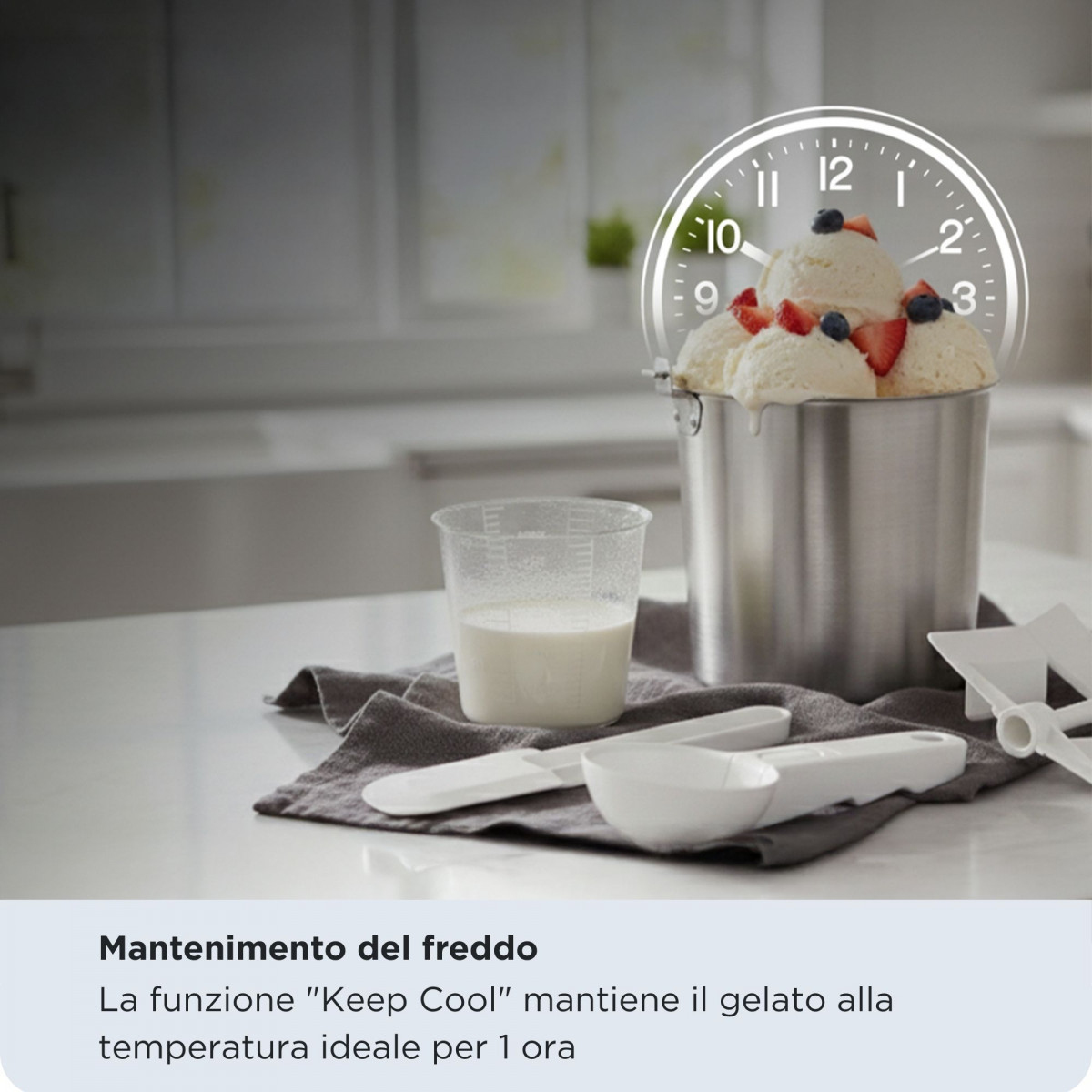 Ariete 644 Gran Gelato 4in1, Ice cream maker with compressor, Ice cream, Yogurt, Sorbet, and Slush, 30-60 minutes, “Keep cool” function – image 8