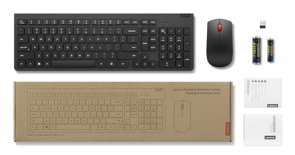Lenovo 4X31N50708 keyboard Mouse included Universal RF Wireless QWERTY US English Black – image 5