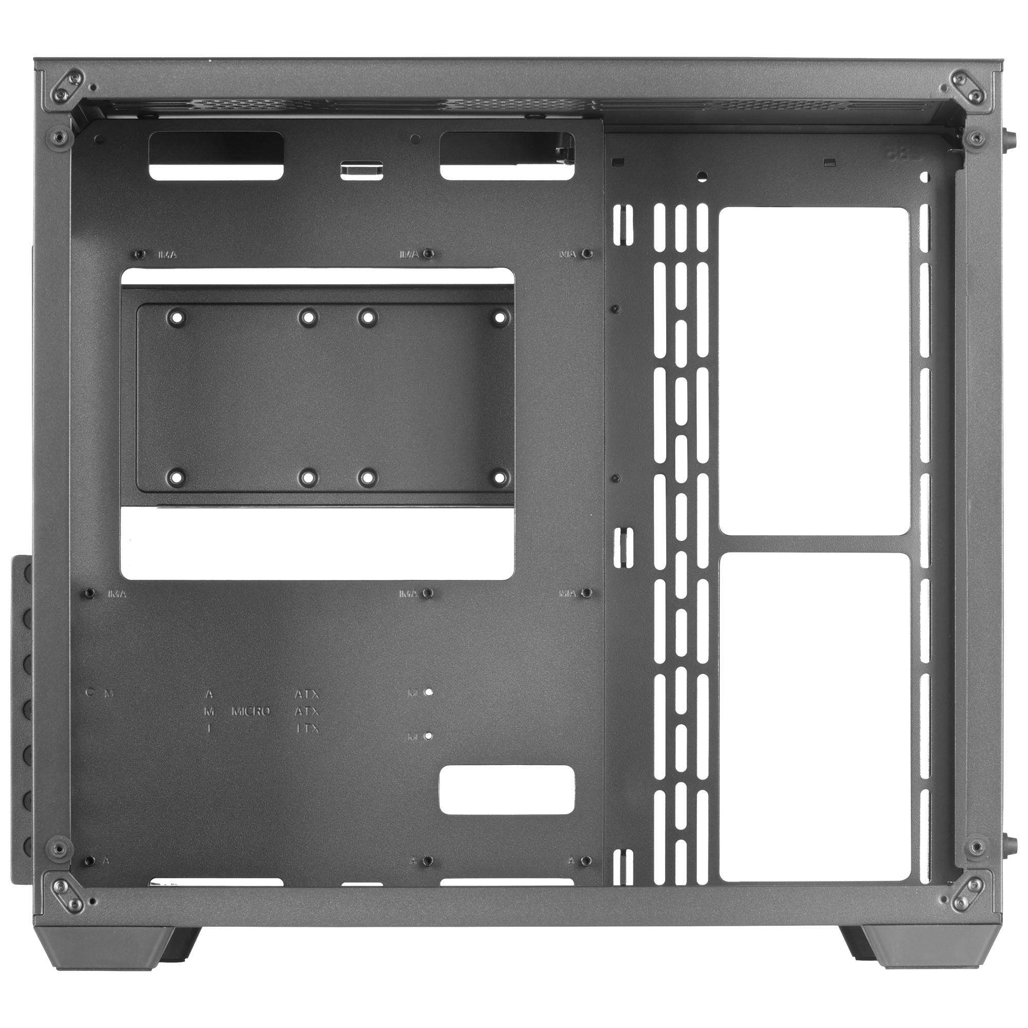 Mars Gaming MCV3 Black Custom XXL E-ATX Gaming Tower Front and Side Tempered Glass Window Dual Chamber Modular Frame – image 6