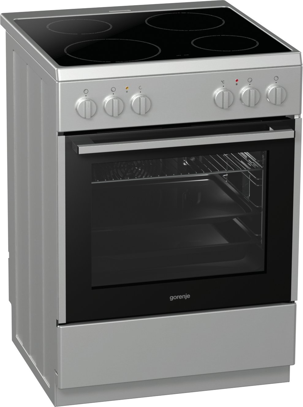 Gorenje EC615E10XKT Freestanding cooker Electric Ceramic hob Stainless steel