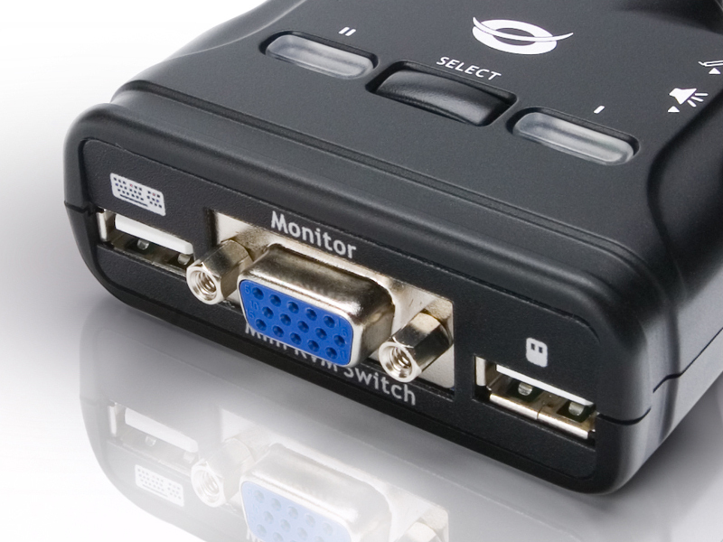 Conceptronic 2-ports USB Pocket KVM Switch + Audio – image 6
