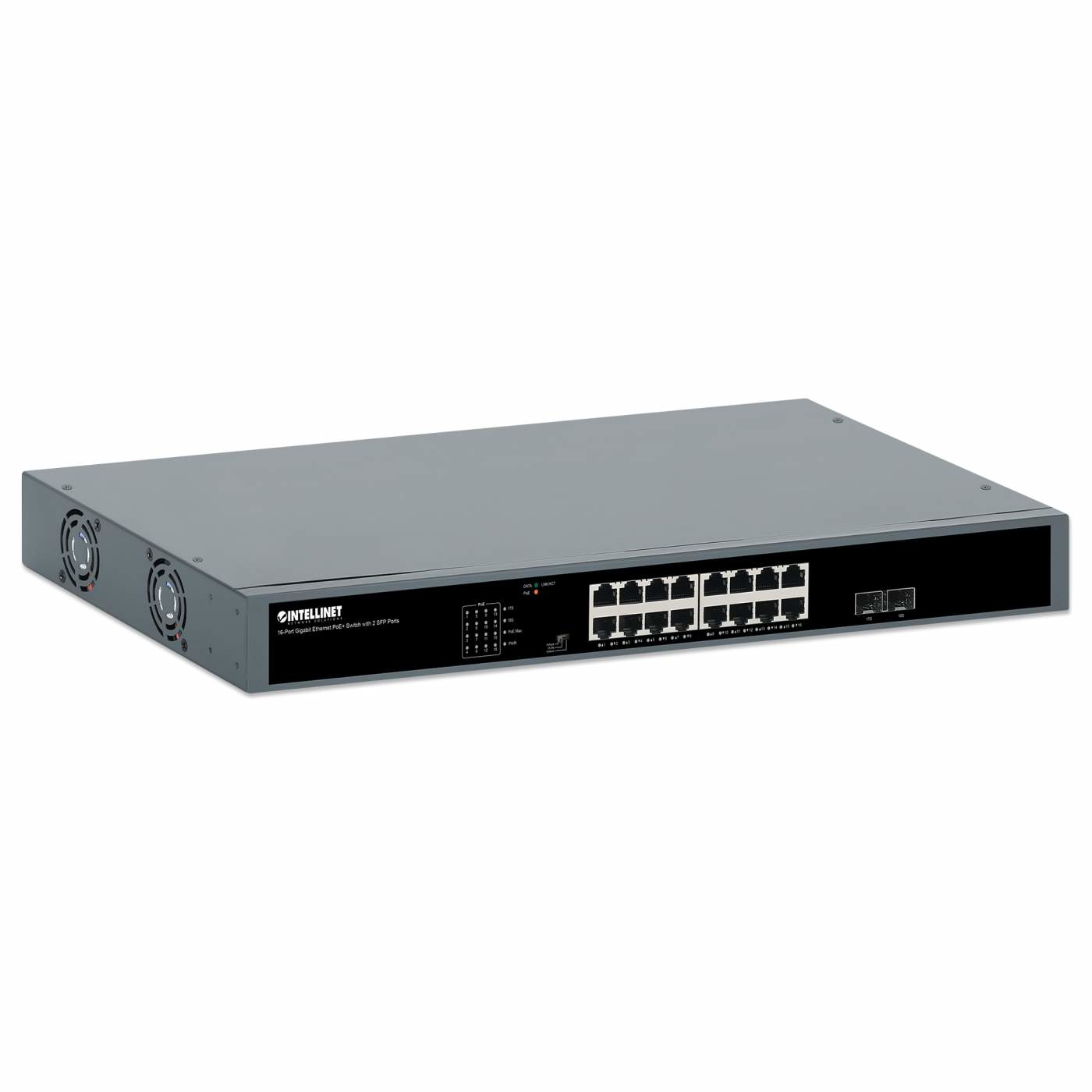Intellinet 561983 network switch Unmanaged Gigabit Ethernet (10/100/1000) Power over Ethernet (PoE) 1U Black – image 2