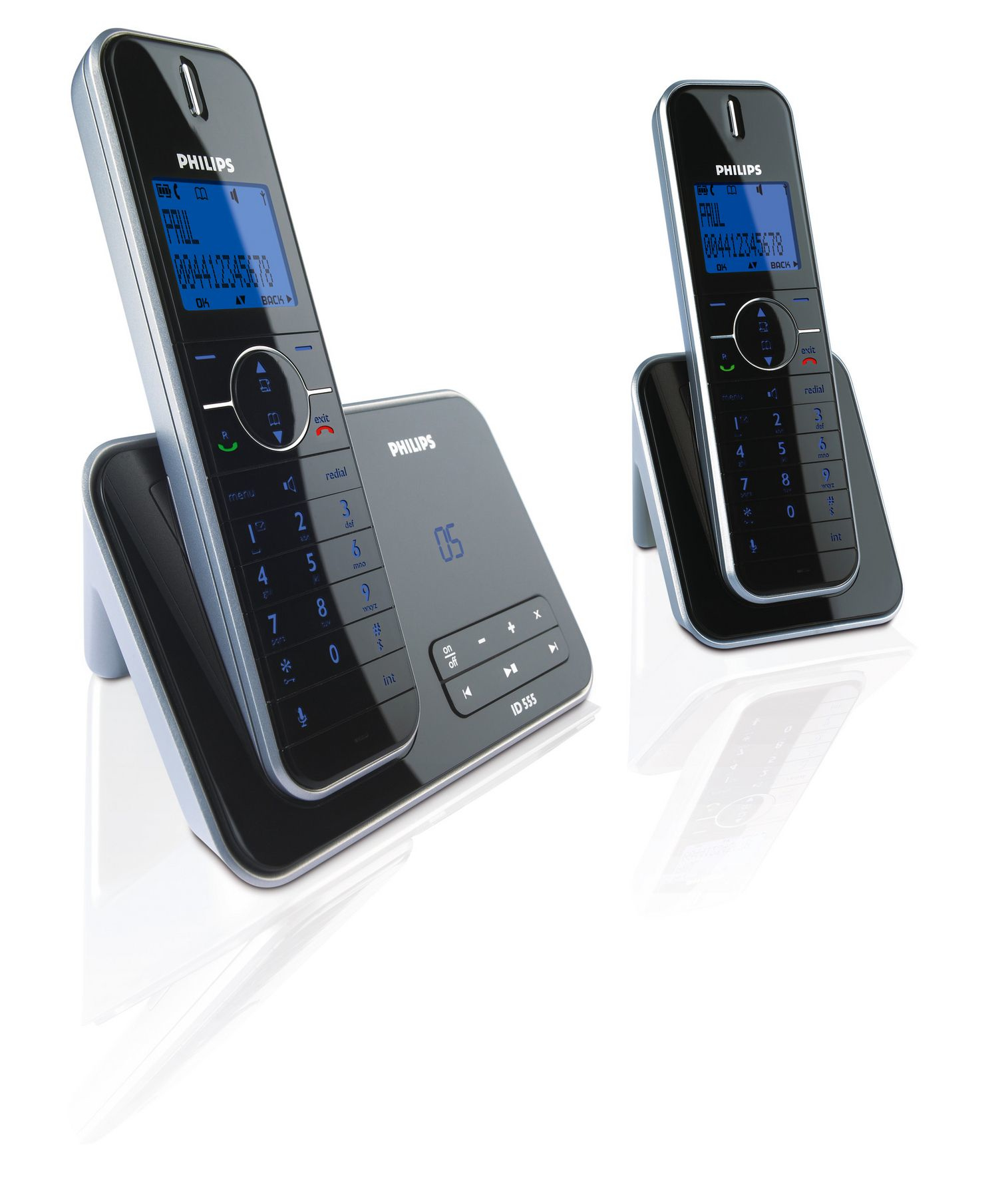 Philips Design collection ID5552B/DE telephone DECT telephone Caller ID Black