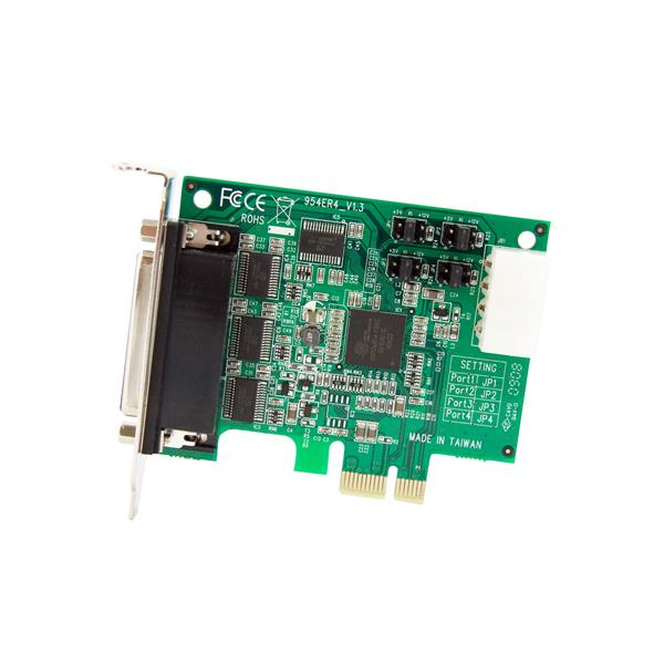 StarTech.com Discontinued and replaced by PEX4S953LP - 4 Port Low Profile Native RS232 PCI Express Serial Card with 16950 UART – image 3