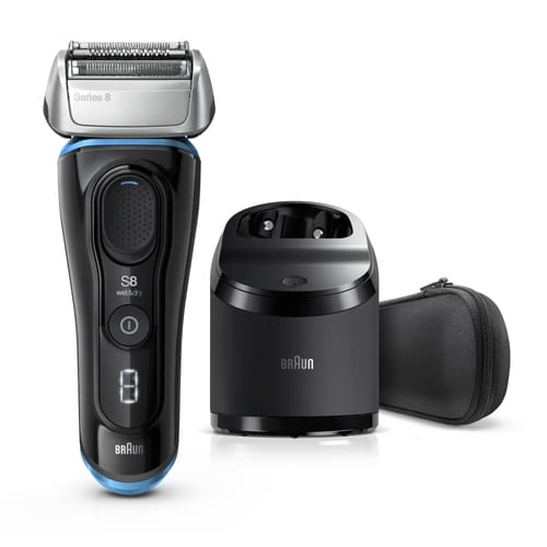 Braun Series 8 8365cc Next Generation Electric Shaver, Clean&Charge Station, Fabric Case, Black – image 2
