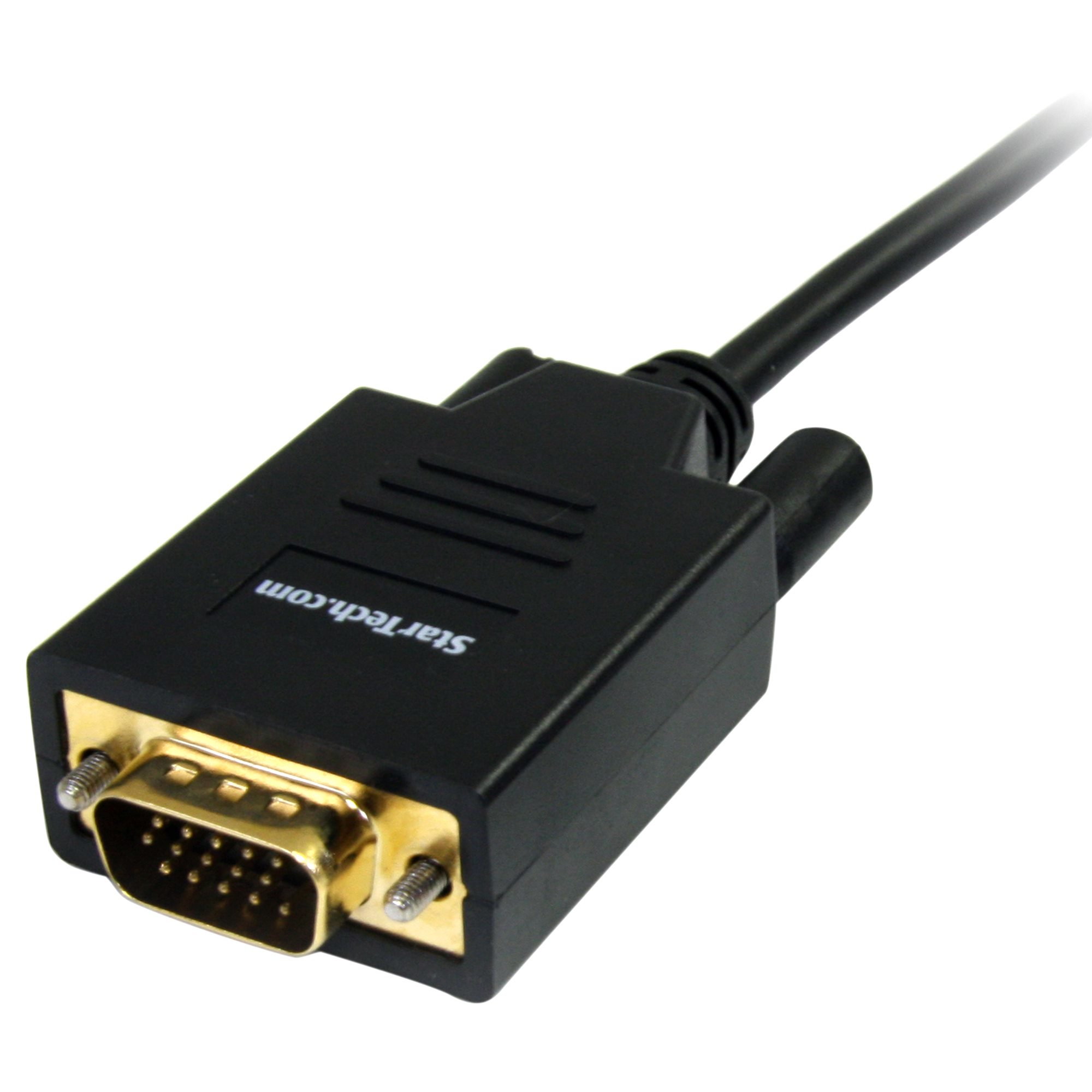 صورة كابل محول StarTech.com MDP2VGAMM6 Mini DisplayPort إلى VGA بطول 1.8 متر - أسود