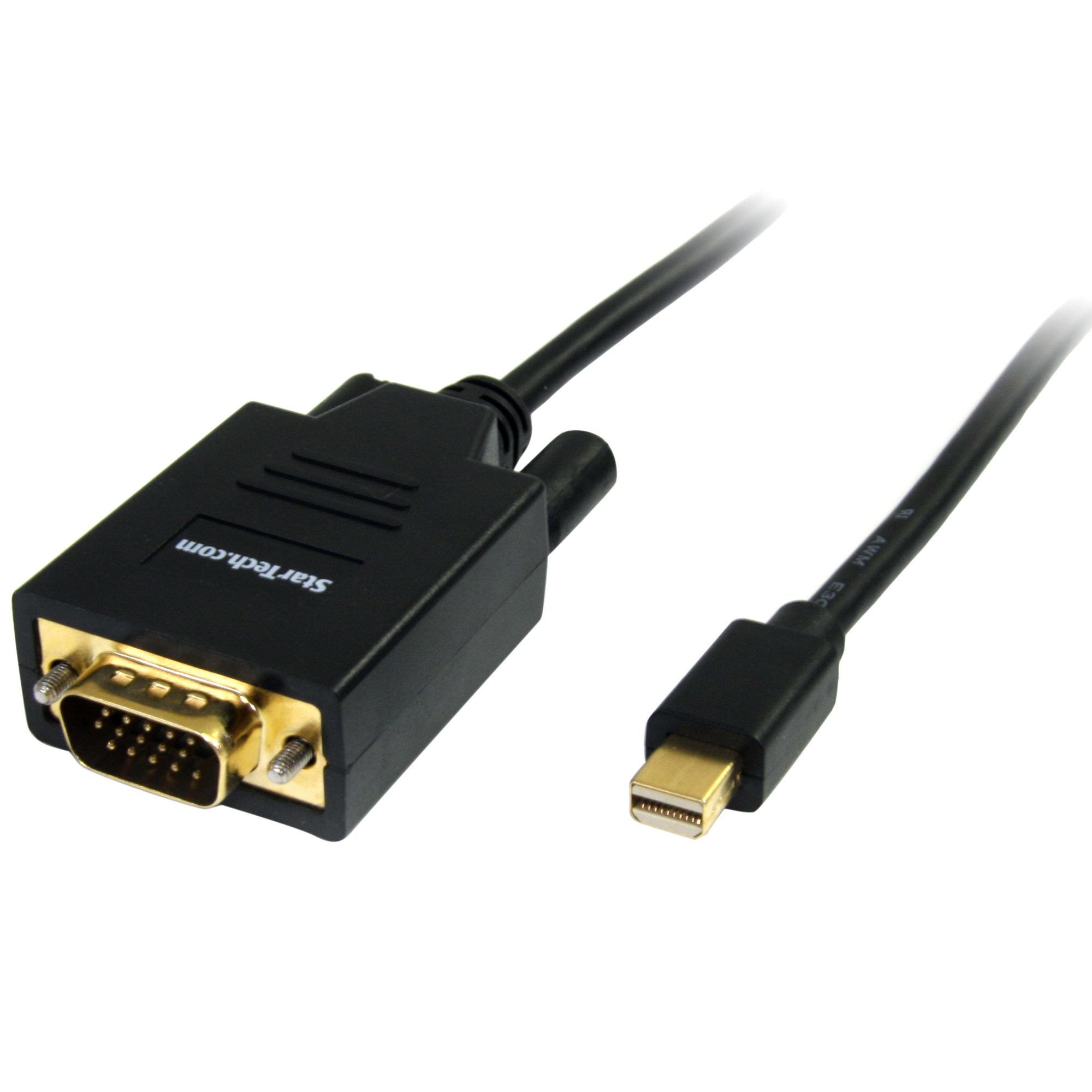 كابل محول StarTech.com MDP2VGAMM6 Mini DisplayPort إلى VGA بطول 1.8 متر - أسود