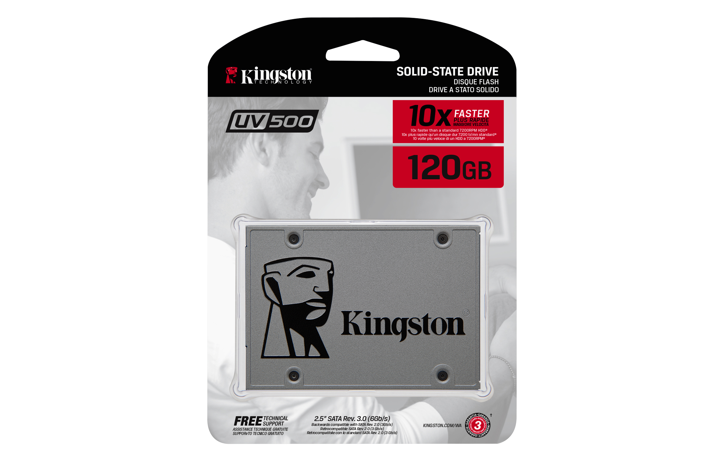 Kingston Technology UV500 120 GB 2.5″ Serial ATA III 3D TLC image 4