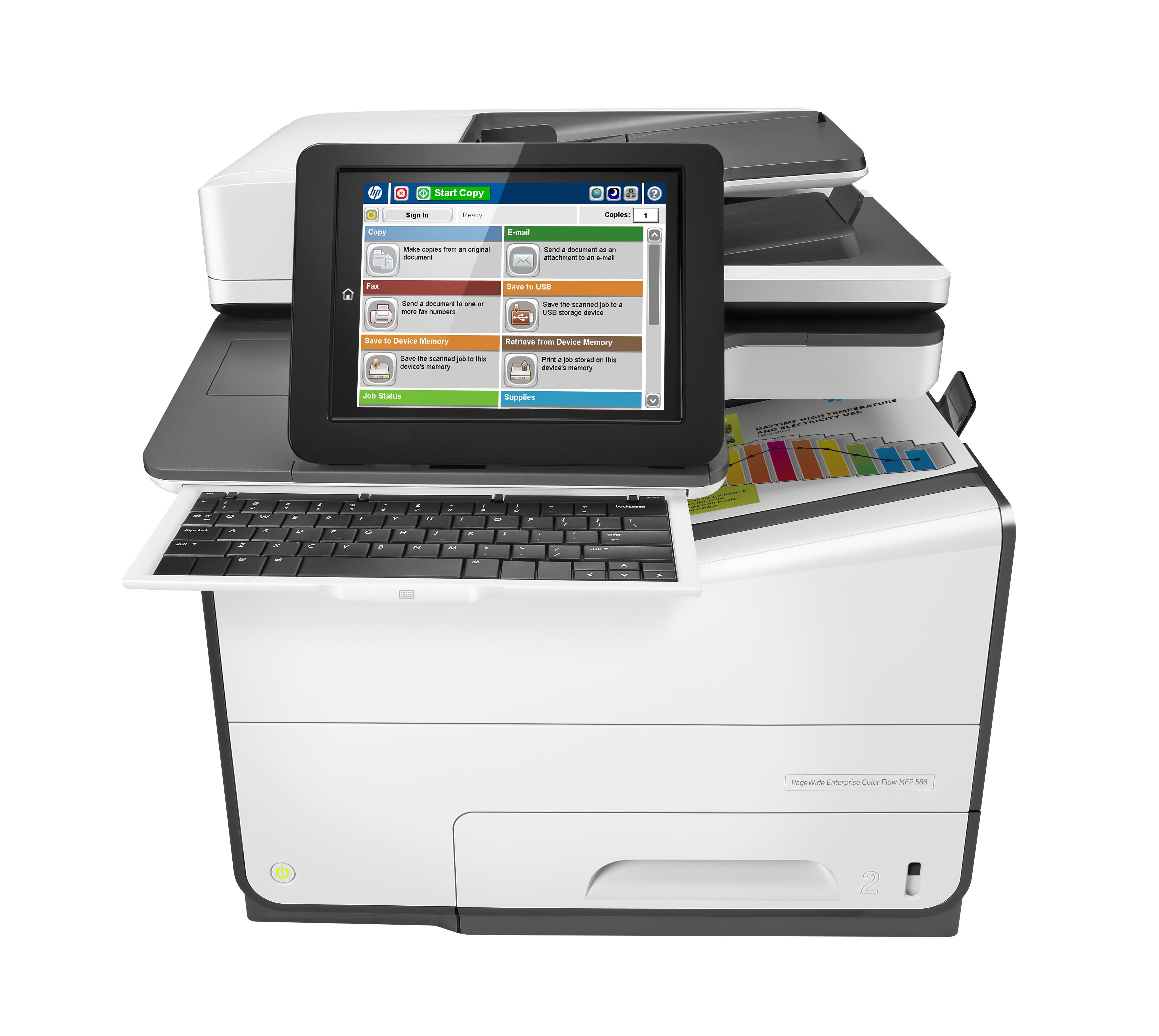 MFP 586Z - MULTIFUNCTION - PAGEWIDE - PRINT, COPY, SCAN, FAX - UP TO 50 PPM BLAC