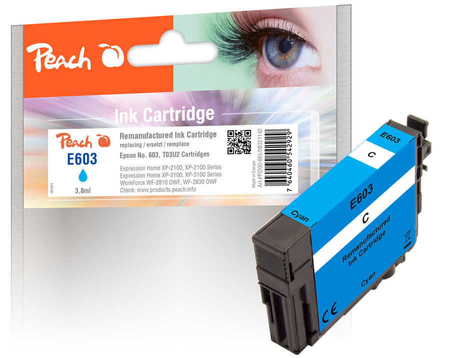 Peach PI200-865 ink cartridge 1 pc(s) Compatible Standard Yield Cyan