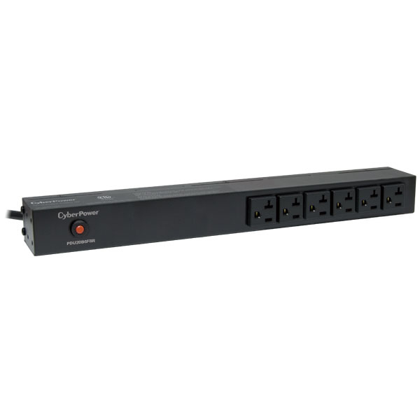 CyberPower PDU20B6F8R power distribution unit (PDU) 14 AC outlet(s) 1U Black – image 1